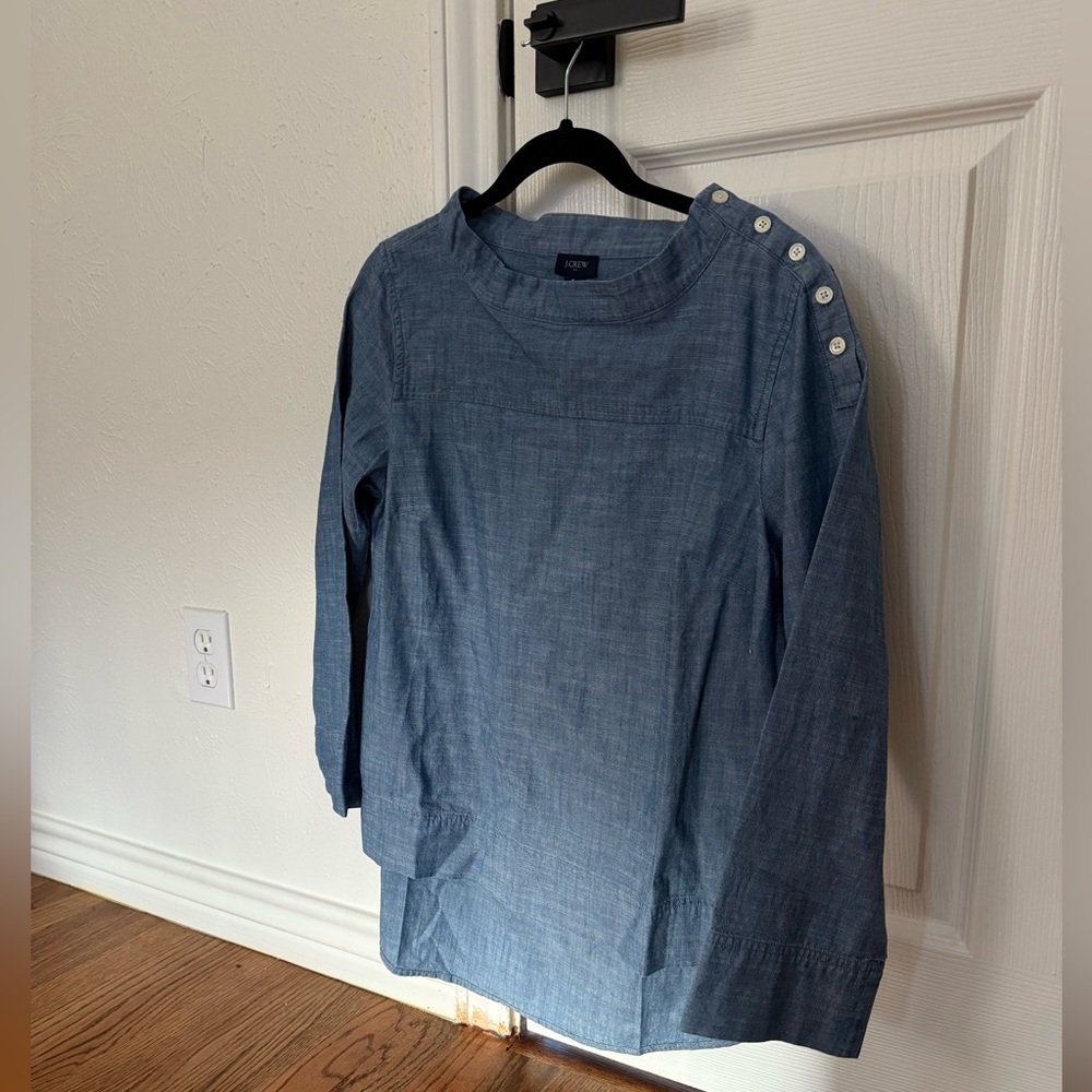 J. Crew Blue Chambray Top